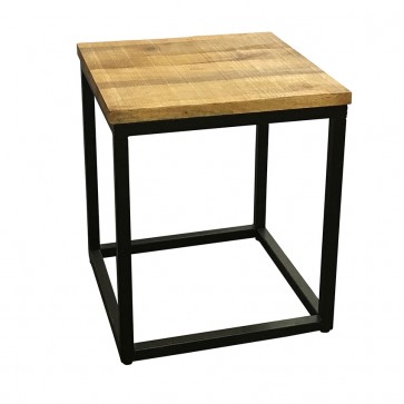 Industrial Side Table - Sawn Finish